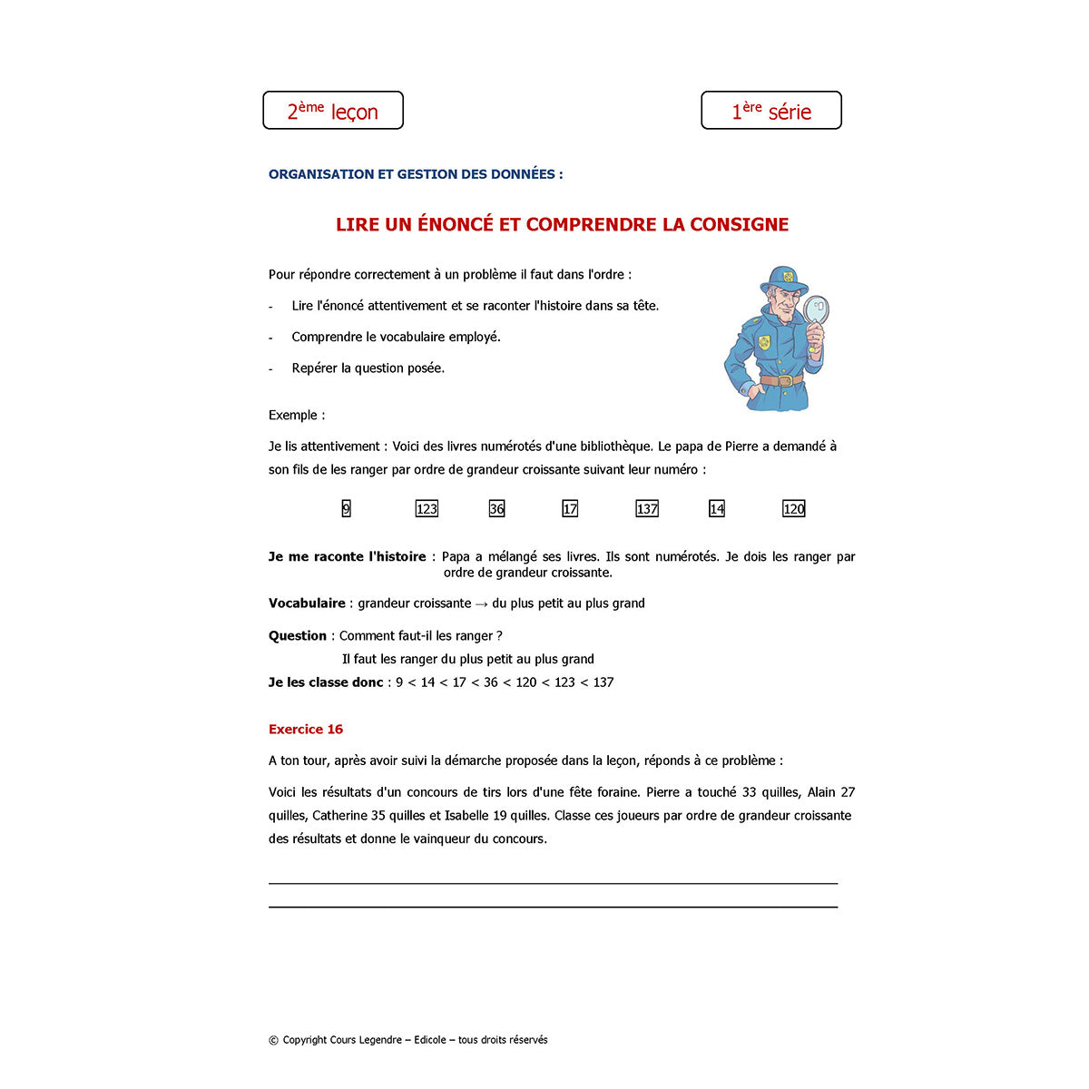 Mon année de Primaire - CE2 - Mathématiques avec 6 devoirs à envoyer