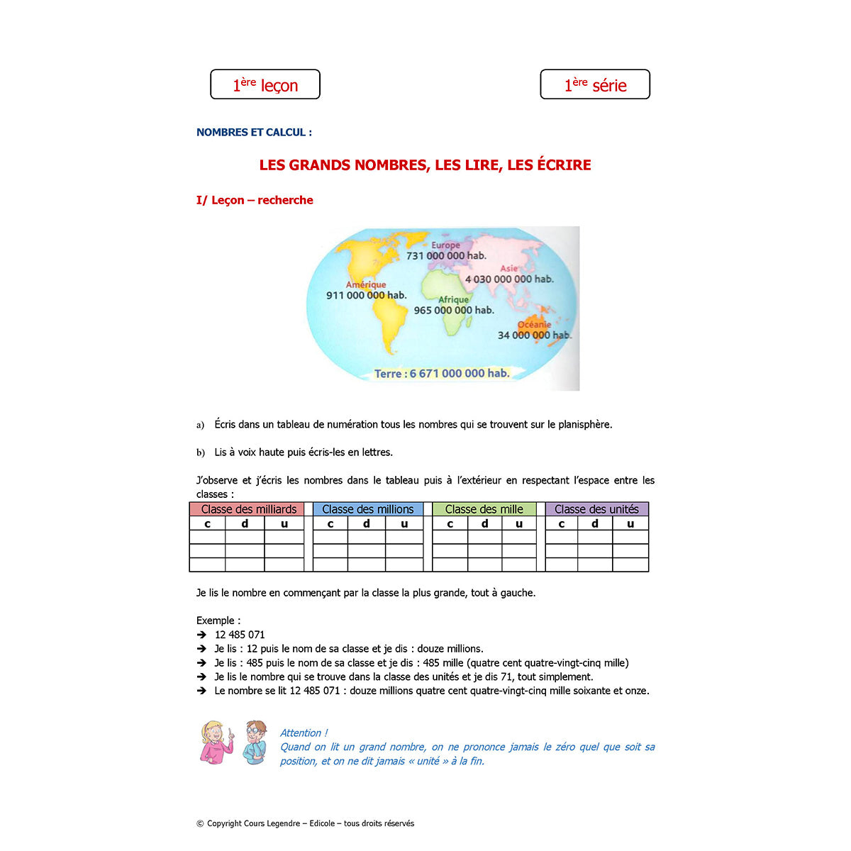 Mon année de Primaire - CM2 - Mathématiques avec 6 devoirs à envoyer