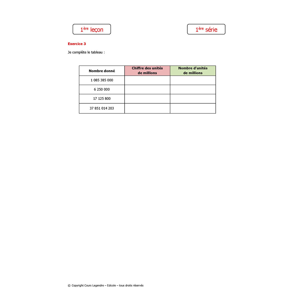 Mon année de Primaire - CM2 - Mathématiques avec 6 devoirs à envoyer