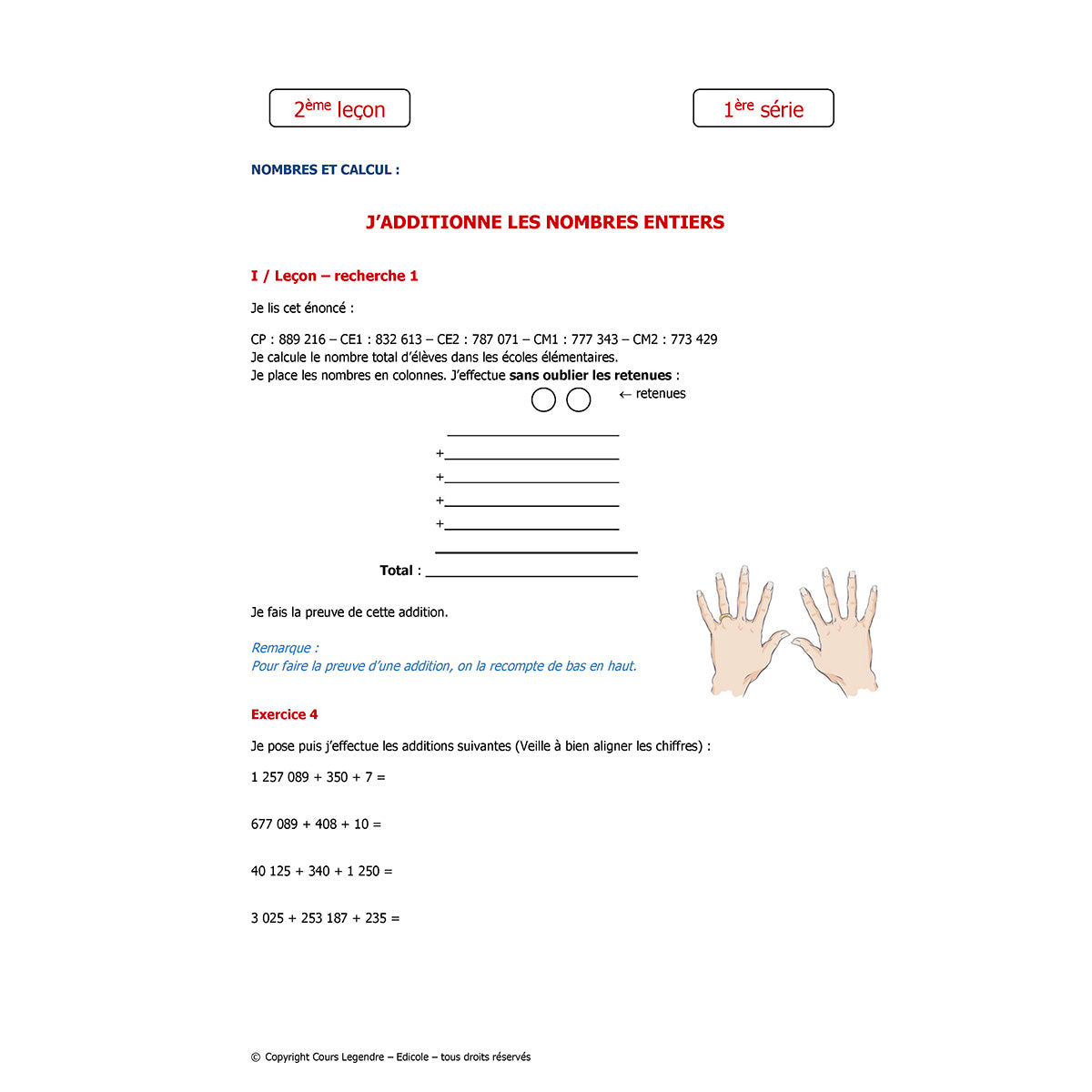 Mon année de Primaire - CM2 - Mathématiques avec 6 devoirs à envoyer