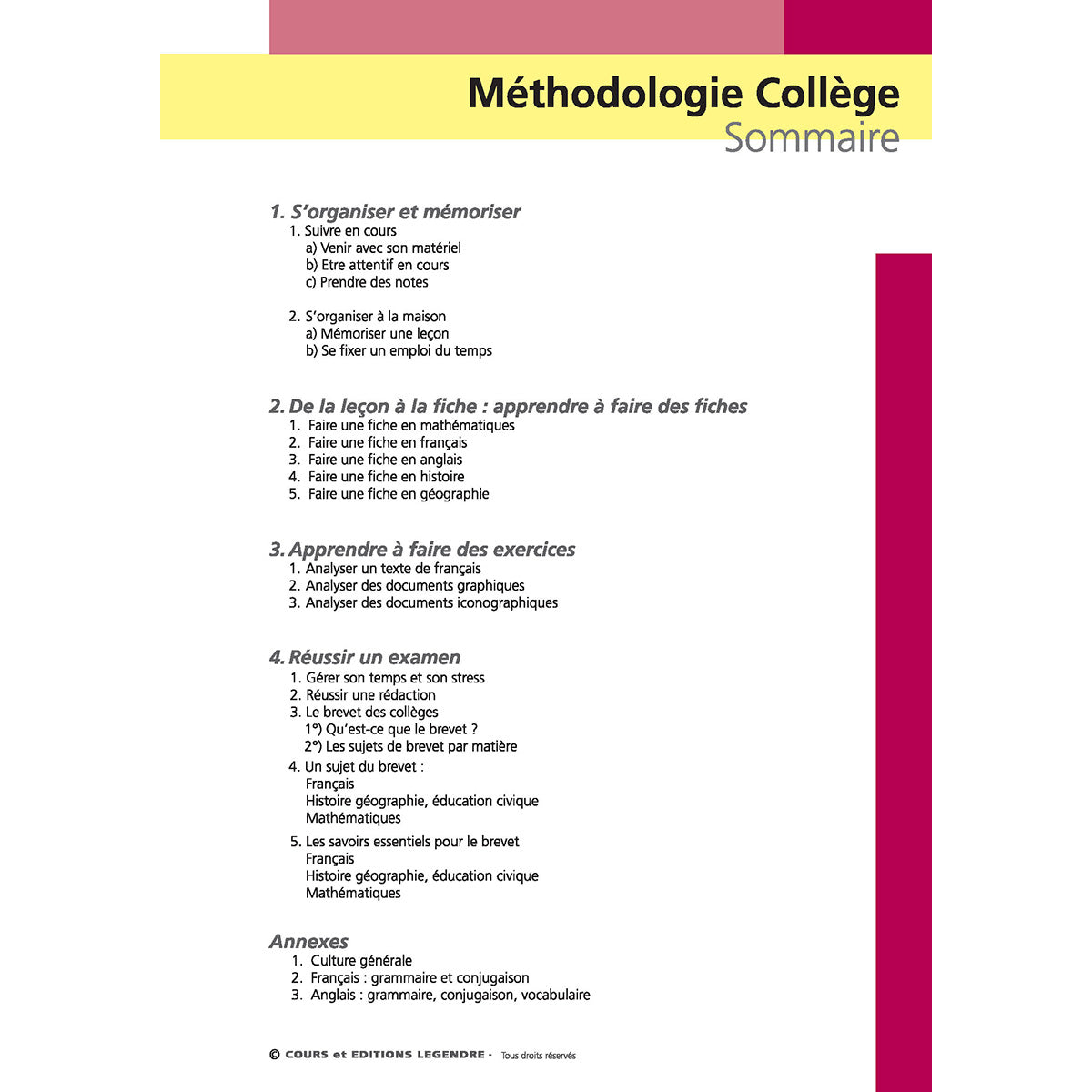 Méthodologie Collège
