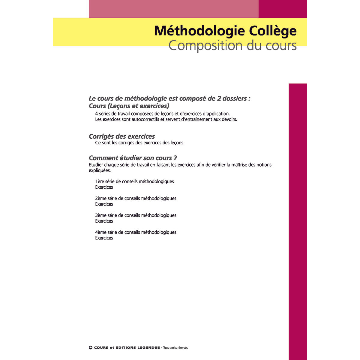 Méthodologie Collège