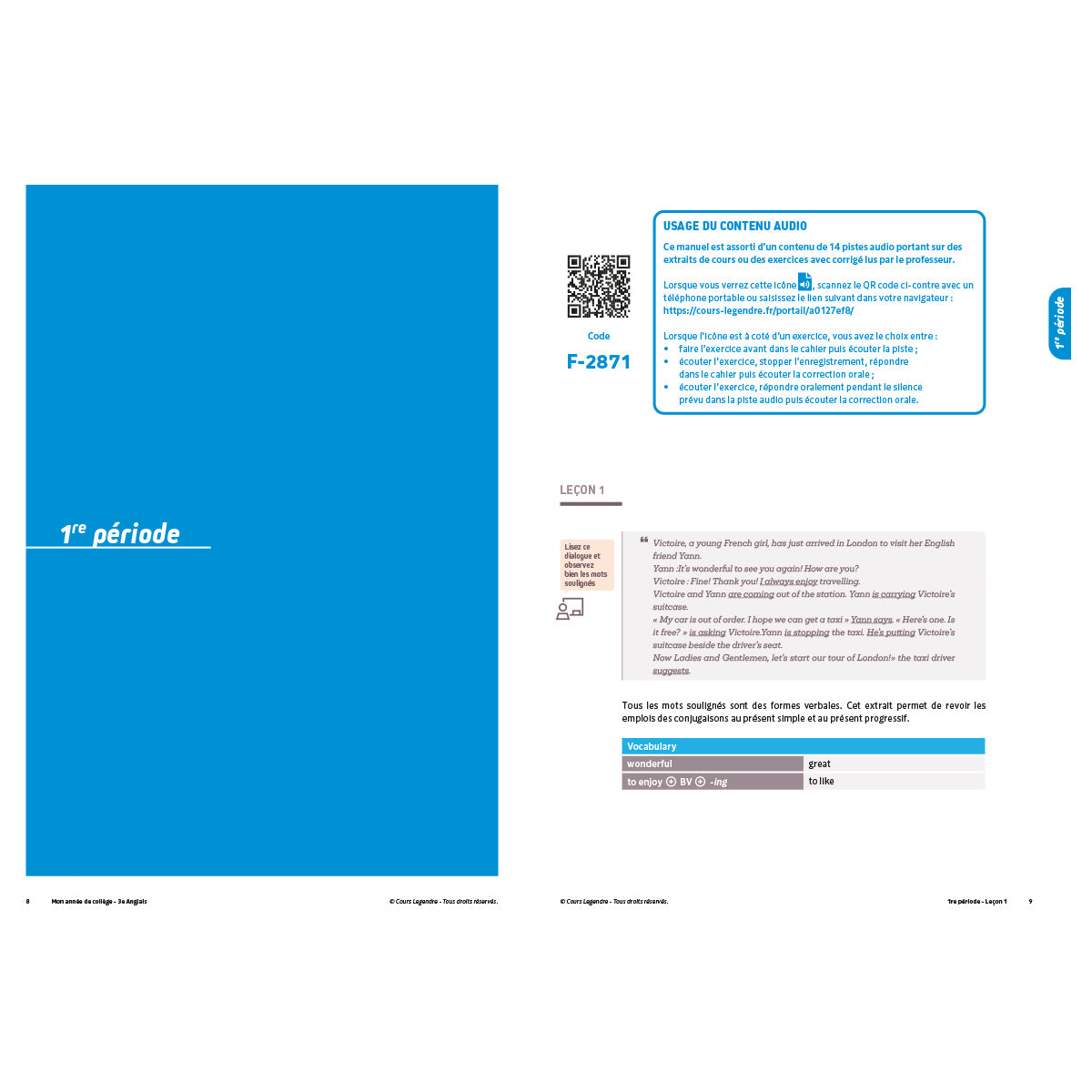 Mon année de collège - Cahier de cours et d'entraînement - Anglais 3ème