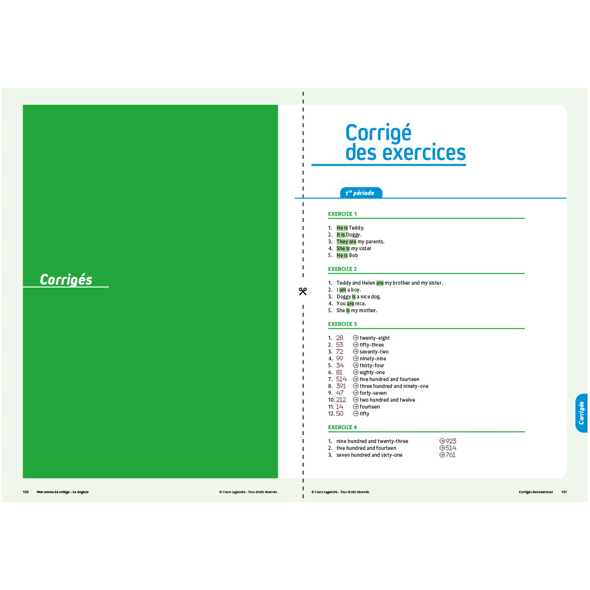 Mon année de collège - Cahier de cours et d'entraînement - Anglais - 6ème