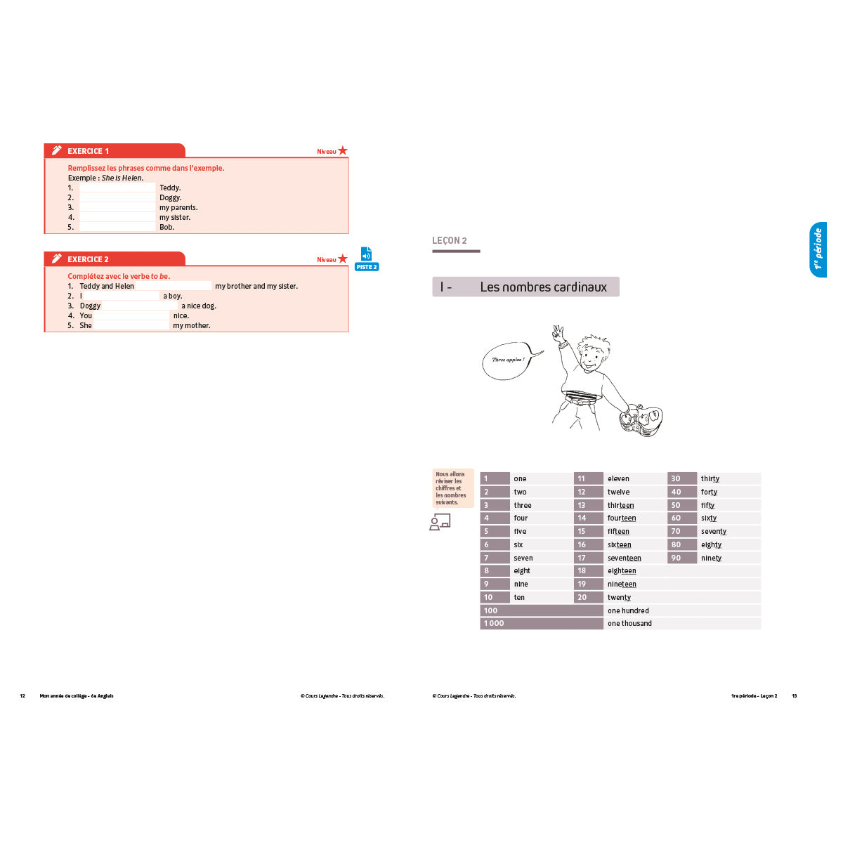 Mon année de collège - Cahier de cours et d'entraînement - Anglais - 6ème
