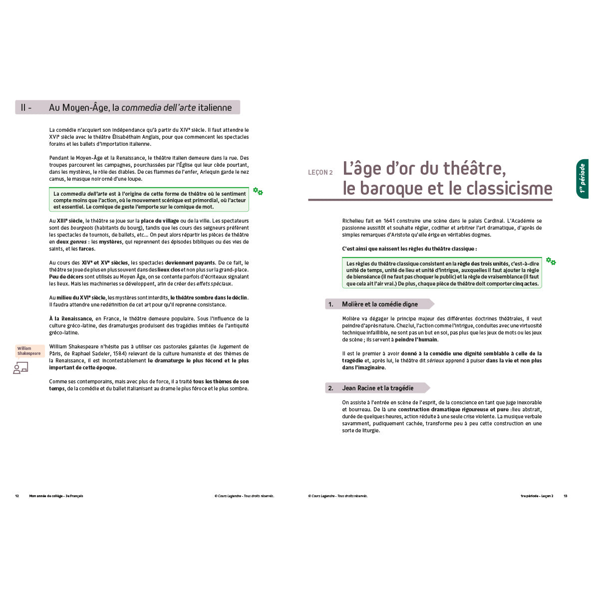 Mon année de collège - Cahier de cours et d'entraînement - Français - 3ème