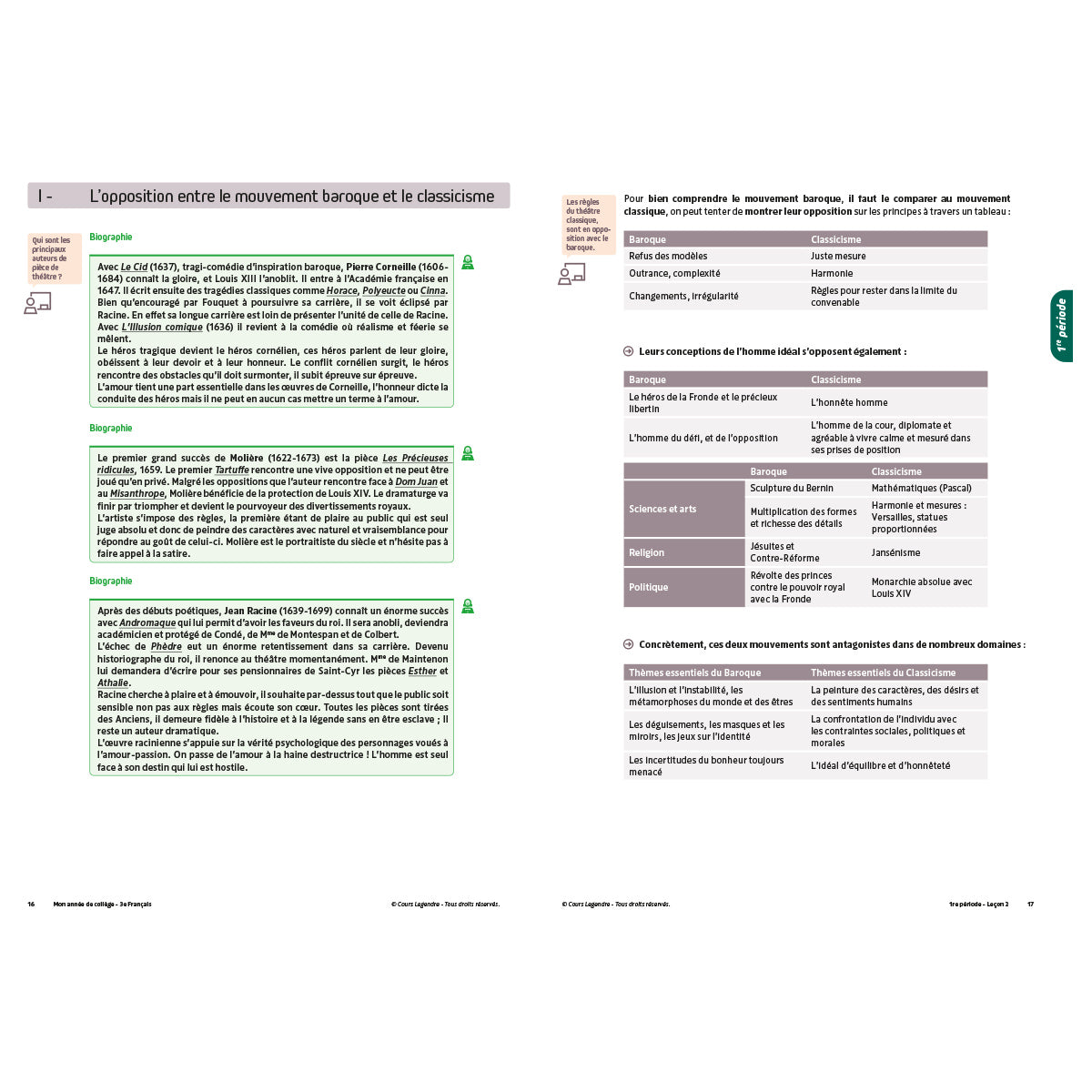 Mon année de collège - Cahier de cours et d'entraînement - Français - 3ème