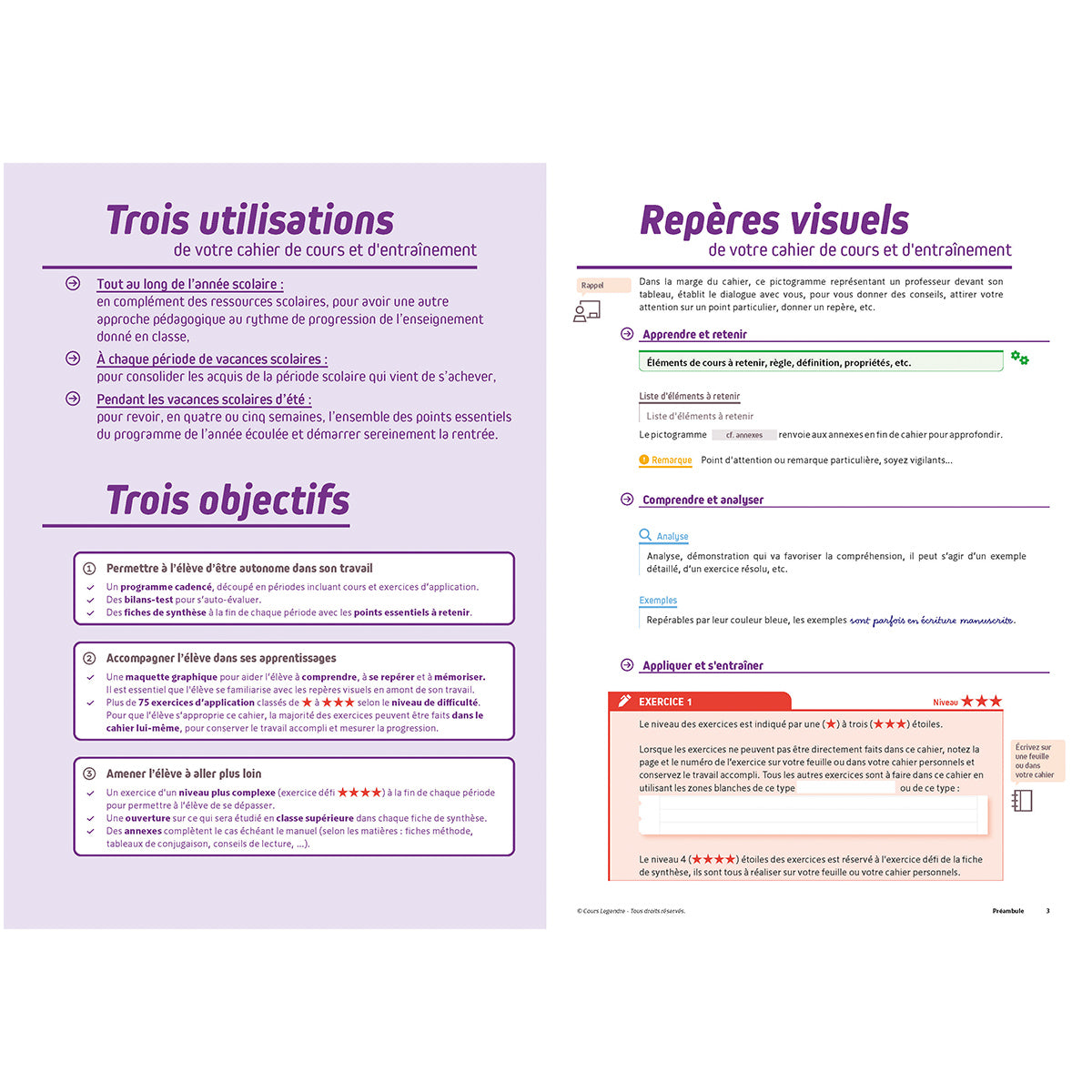 Mon année de collège - Cahier de cours et d'entraînement - Mathématiques - 3ème