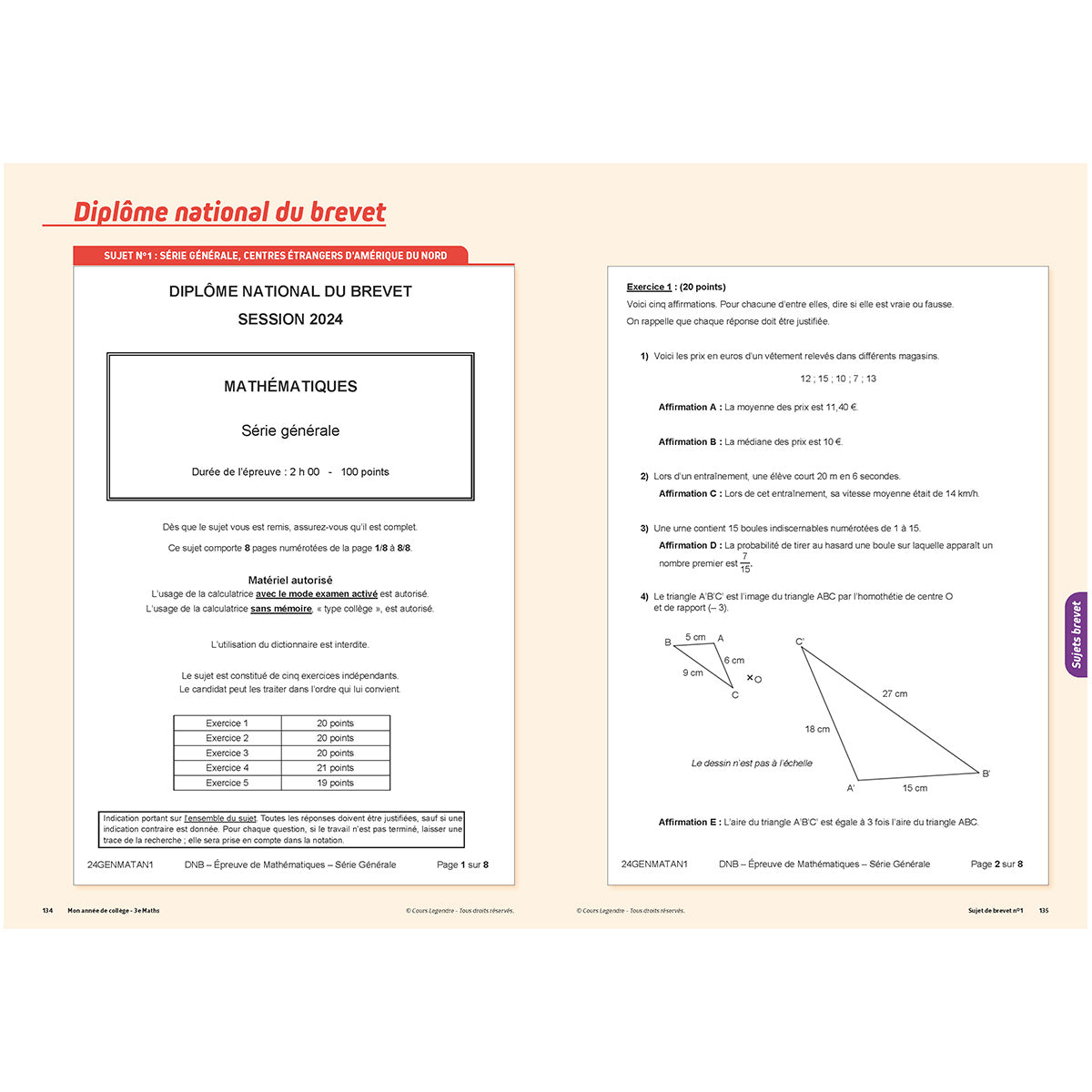 Mon année de collège - Cahier de cours et d'entraînement - Mathématiques - 3ème
