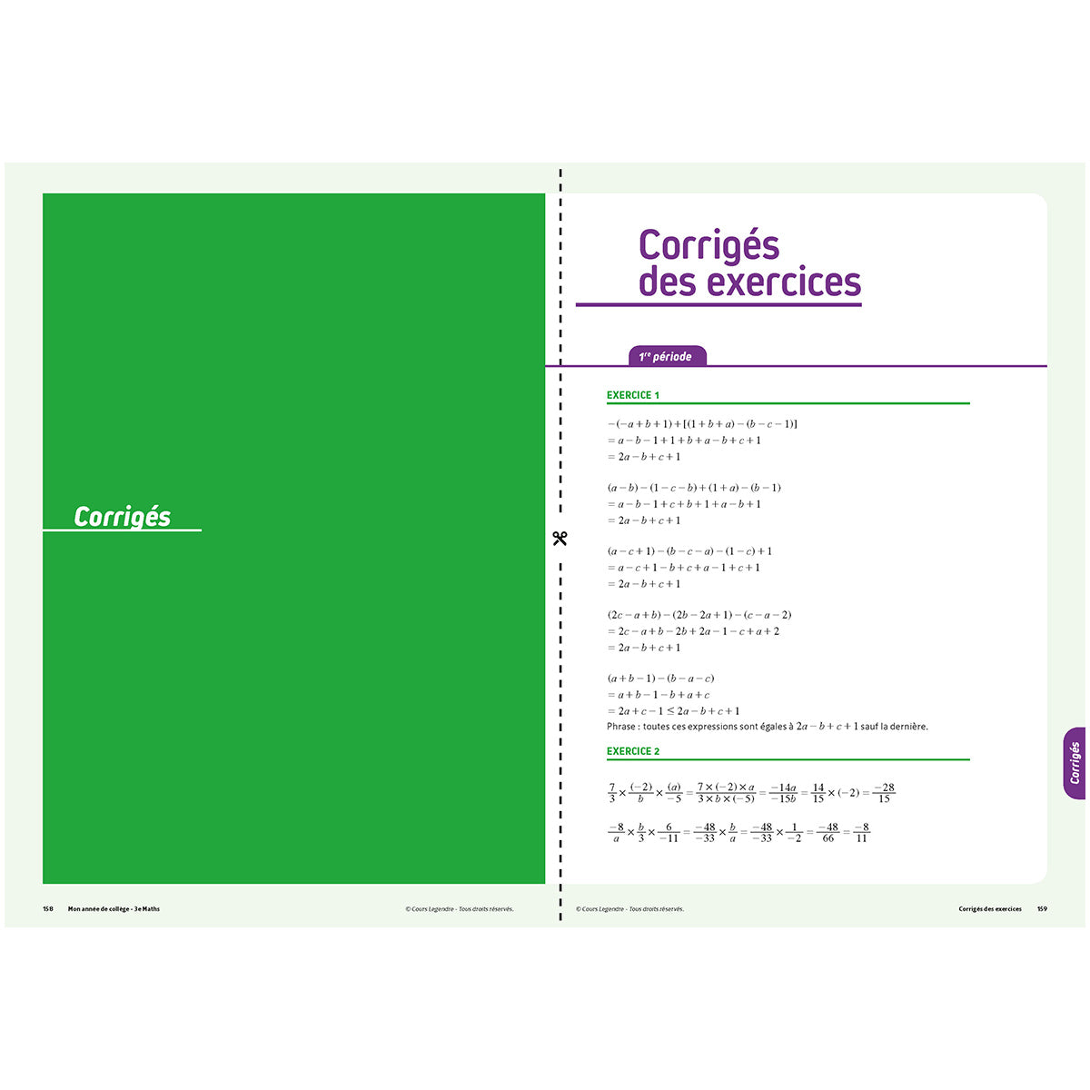 Mon année de collège - Cahier de cours et d'entraînement - Mathématiques - 3ème