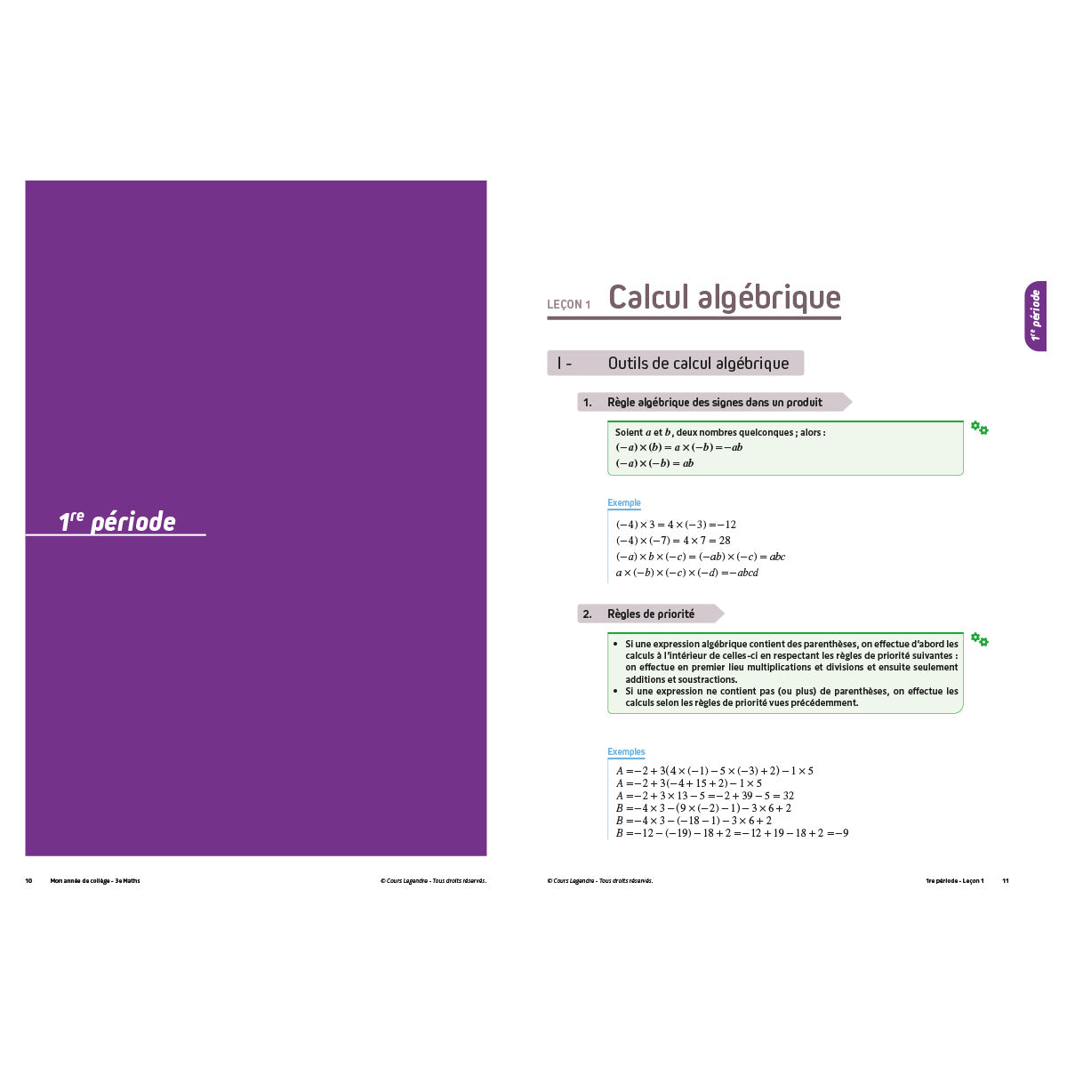 Mon année de collège - Cahier de cours et d'entraînement - Mathématiques - 3ème