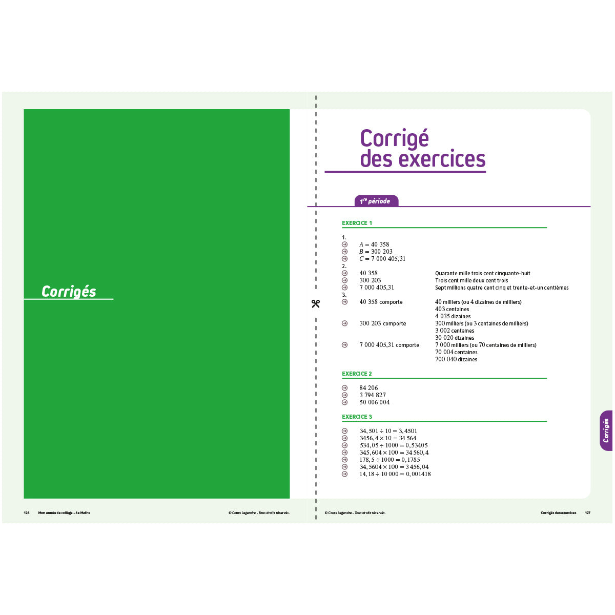 Mon année de collège - Cahier de cours et d'entraînement - Mathématiques - 6ème