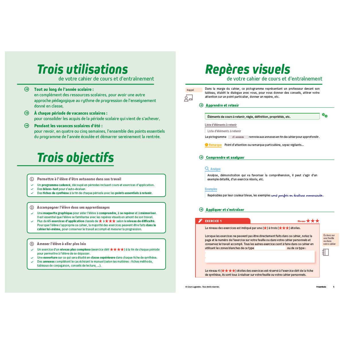 Mon année de collège - Cahier de cours et d'entraînement - Orthographe-Grammaire - 3ème