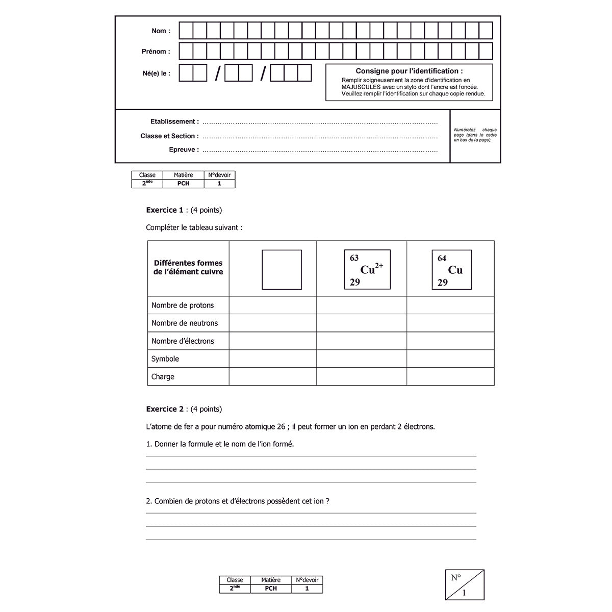 Objectif Bac - 2nde - Physique-Chimie avec 6 devoirs à envoyer