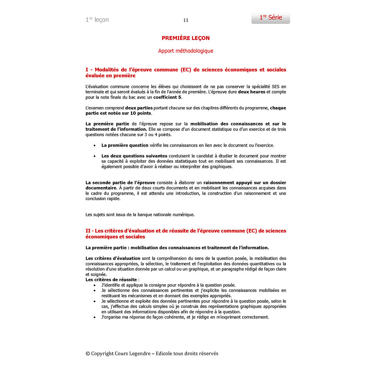Objectif Bac - 1ère - Spécialité Sciences Economiques et Sociales