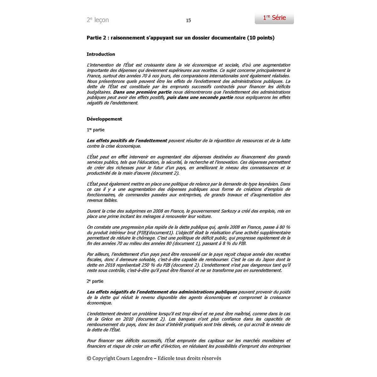 Objectif Bac - 1ère - Spécialité Sciences Economiques et Sociales