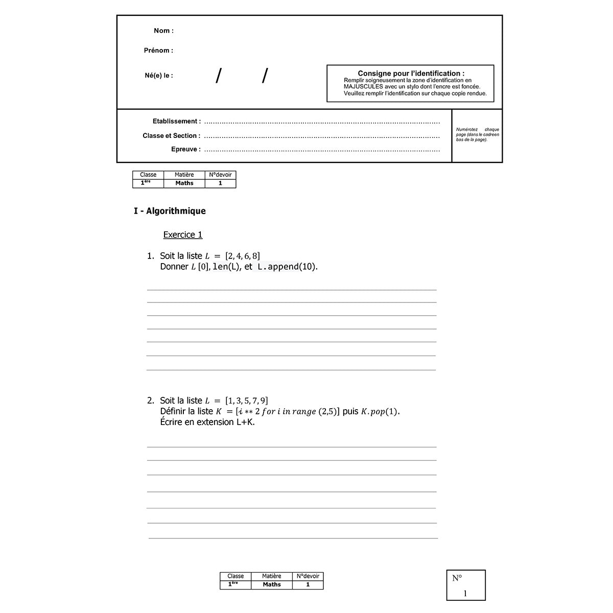 Objectif Bac - 1ère - Spécialité Mathématiques avec 6 devoirs à envoyer