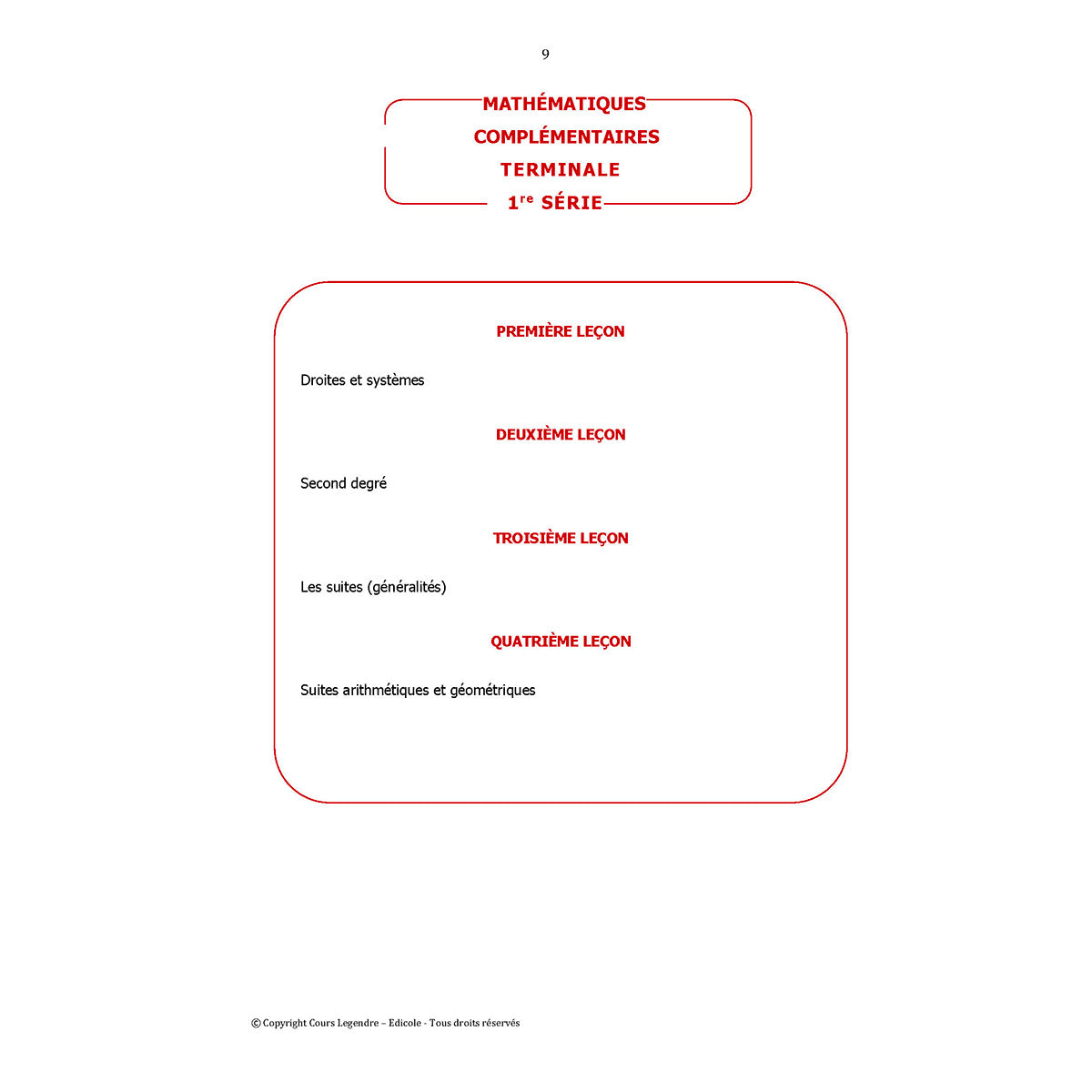 Objectif Bac - Terminale - Spécialité Mathématiques complémentaires + 6 devoirs à envoyer