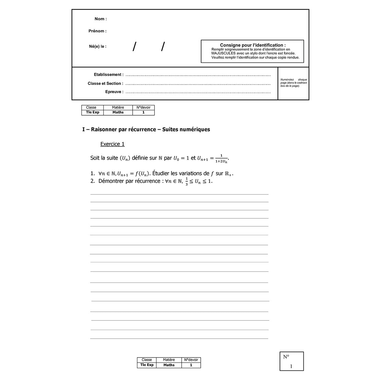 Objectif Bac - Terminale - Spécialité Mathématiques et Mathématiques expertes + 6 devoirs à envoyer