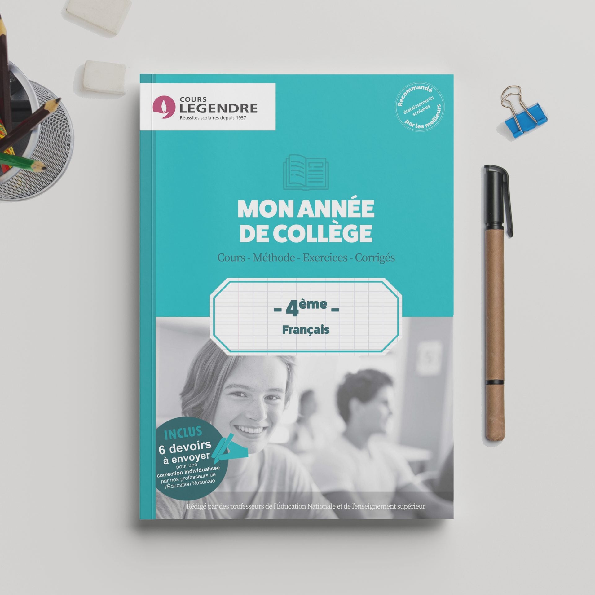 Mon année de Collège - 4ème - Français avec 6 devoirs à envoyer
