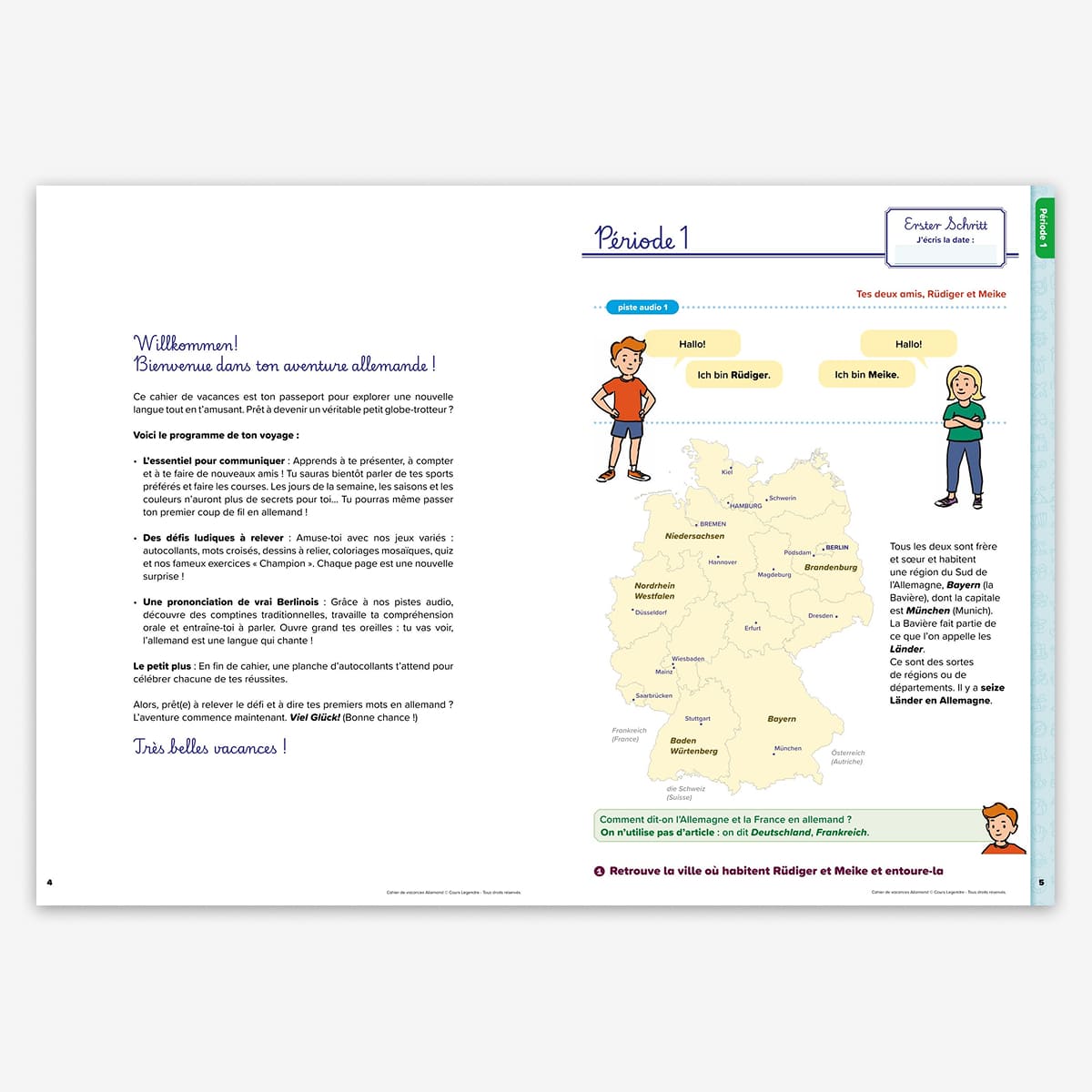 Cahier de vacances Initiation à l'allemand - Dès 7 ans - nouvelle édition 2026