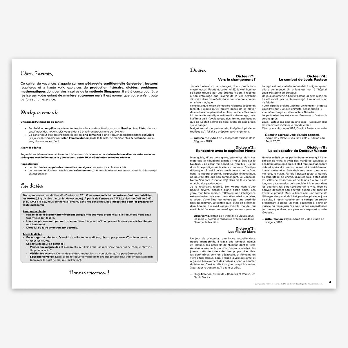 Cahier de vacances du CM2 à la 6e - 10/11 ans - nouvelle édition 2026