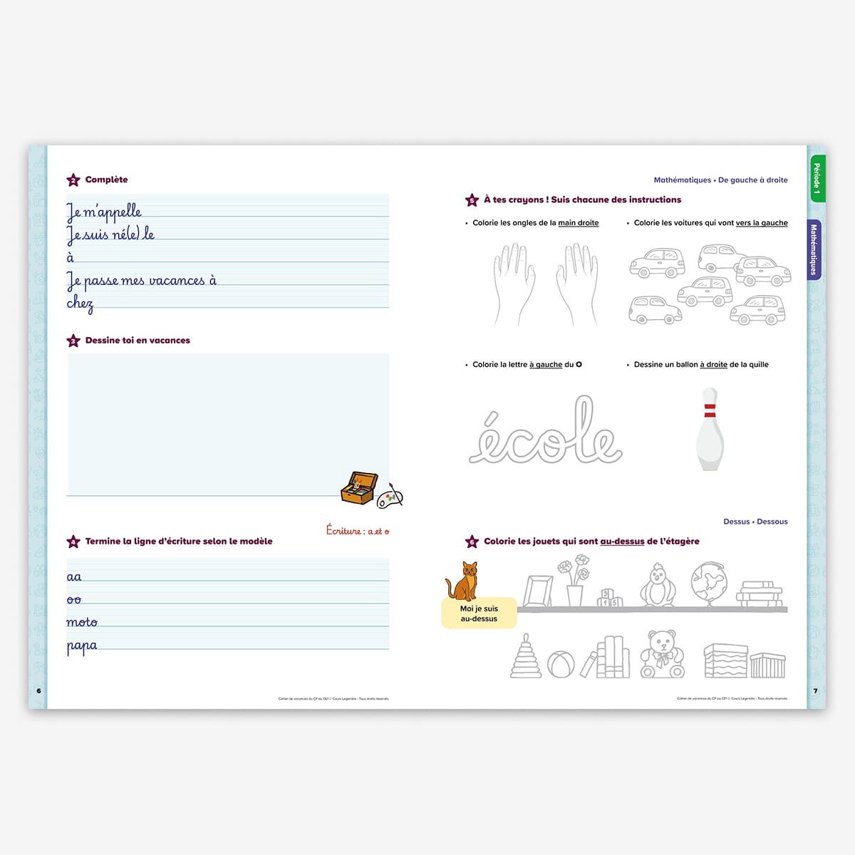 Cahier de vacances du CP au CE1 - 6/7 ans - nouvelle édition 2026