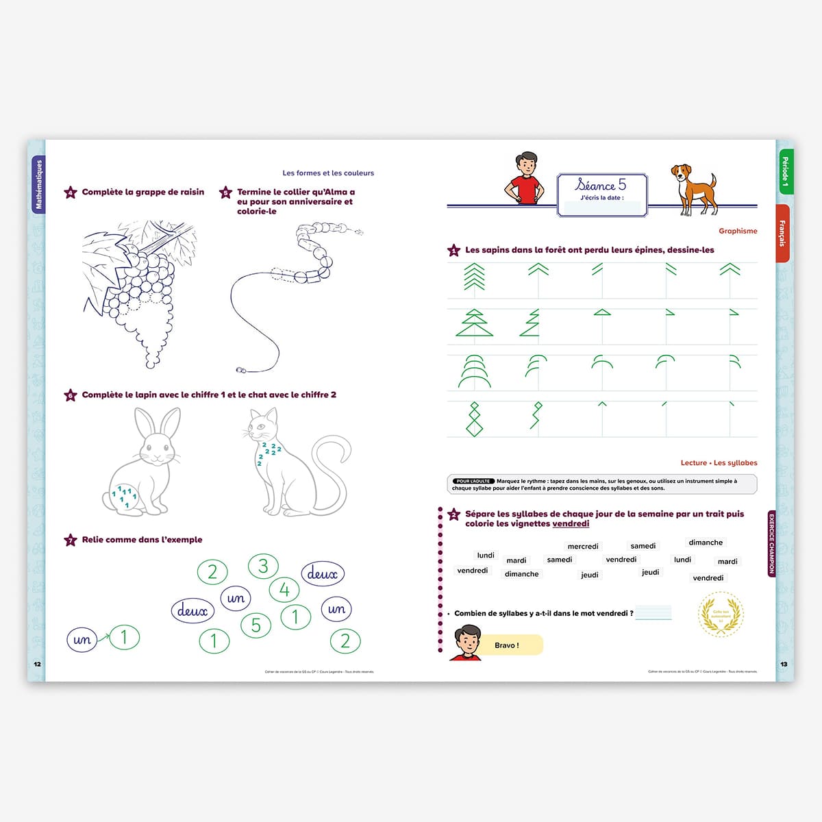 Cahier de vacances de la GS au CP - 5/6 ans - nouvelle édition 2026