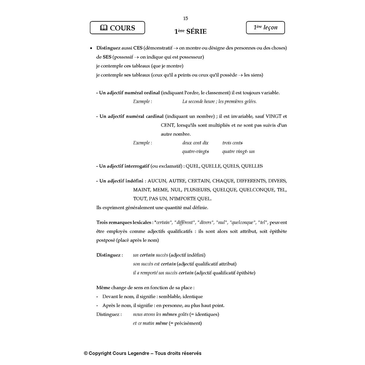 Mon année de Collège - 4ème - Orthographe et Grammaire