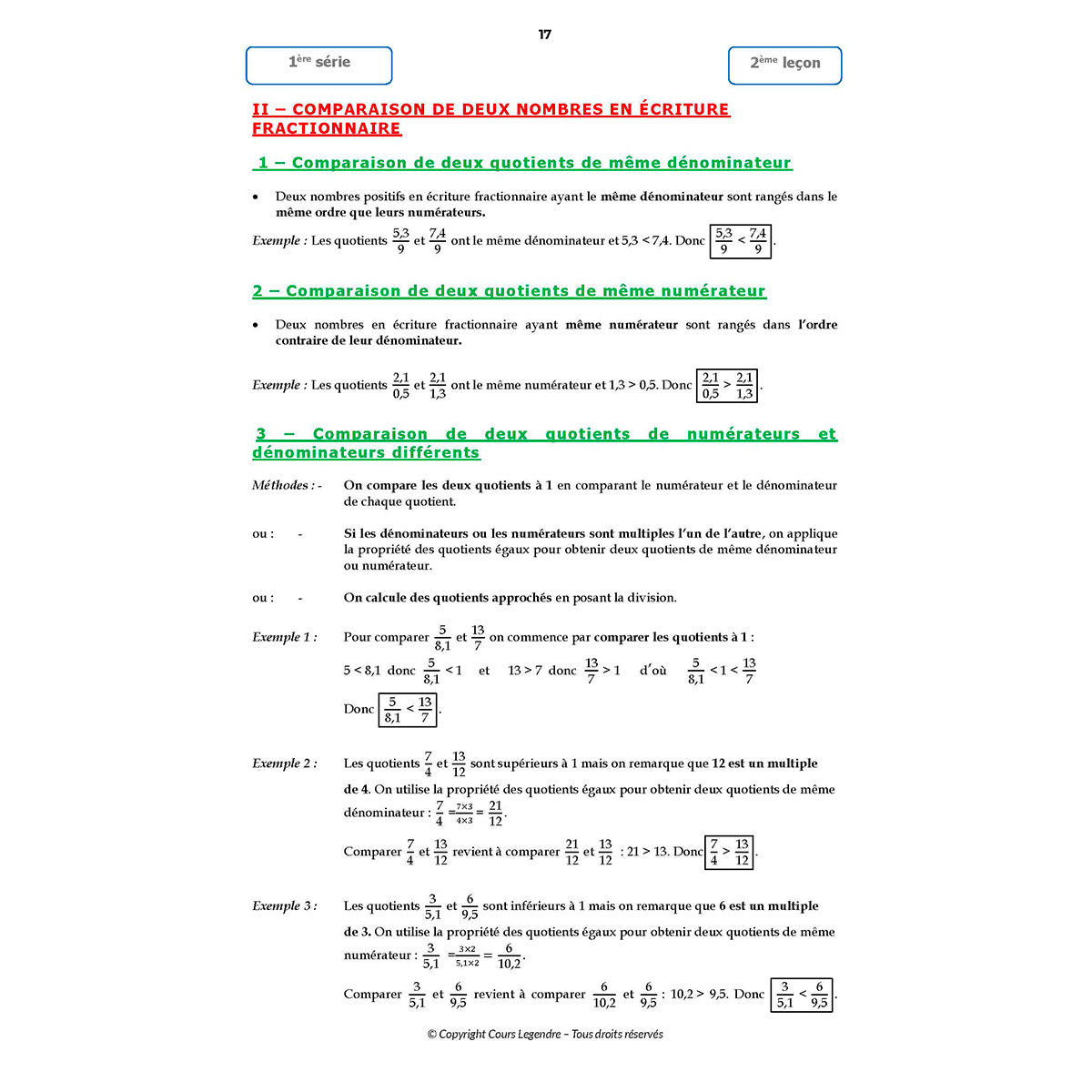 Mon année de Collège - 5ème - Mathématiques avec 6 devoirs à envoyer