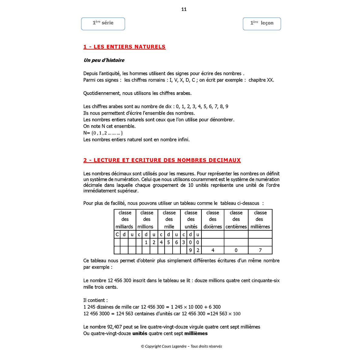 Mon année de Collège - 6ème - Mathématiques + 6 devoirs à envoyer