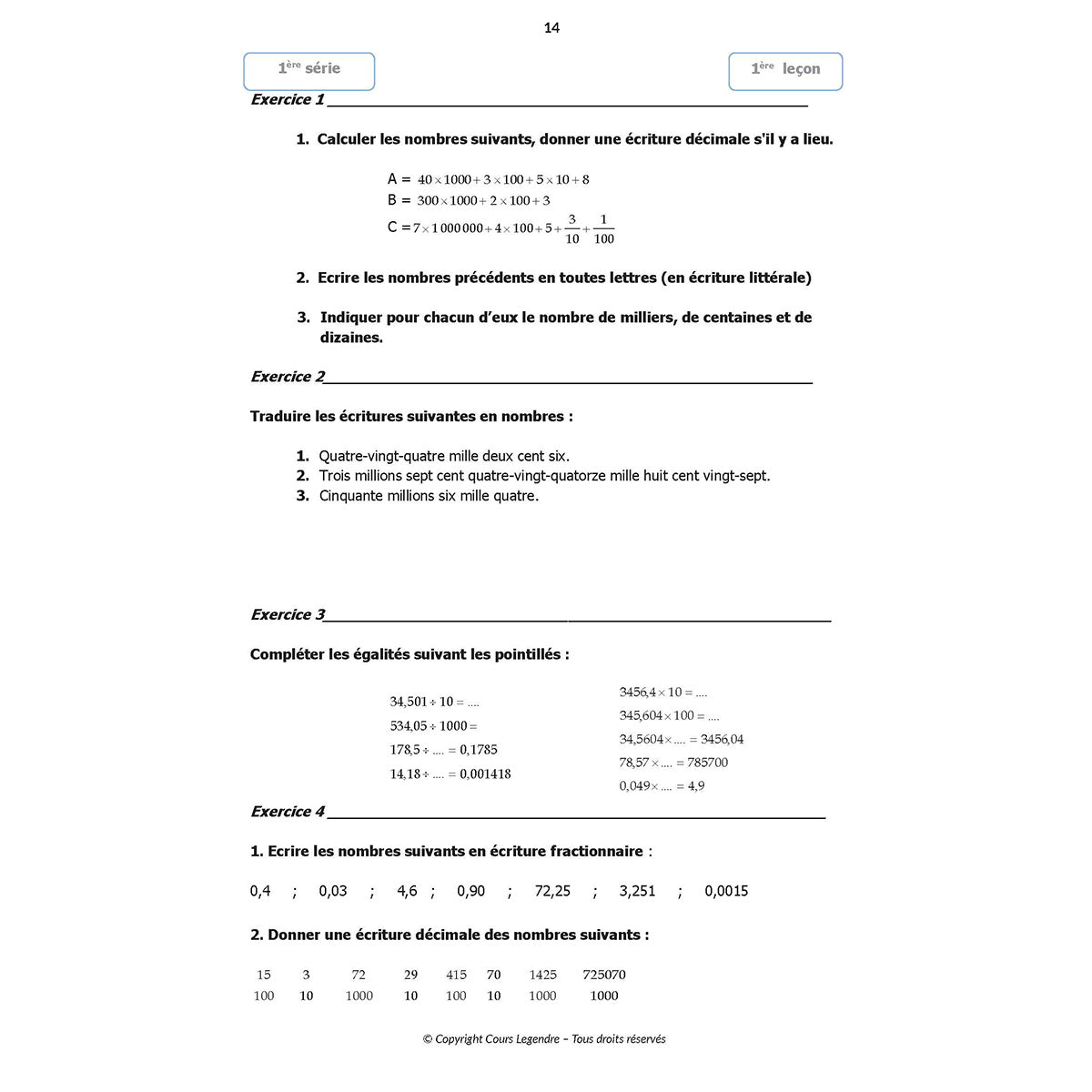 Mon année de Collège - 6ème - Mathématiques + 6 devoirs à envoyer